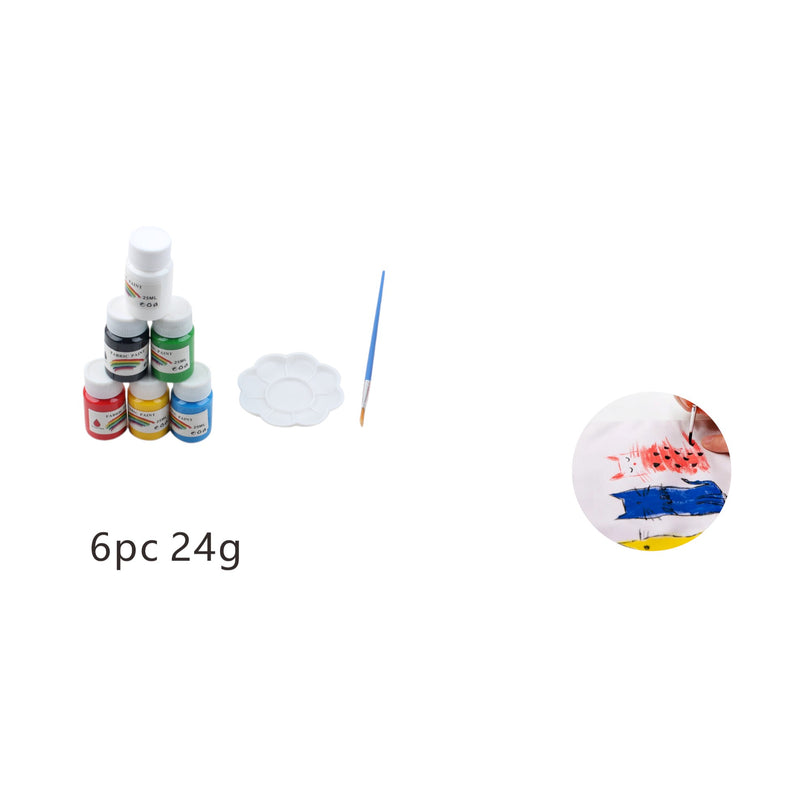 Juego De Pigmentos Textiles De 6 Piezas De 24 G.