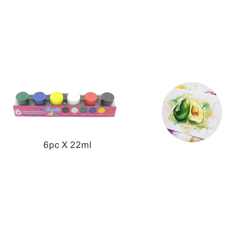 6 Piezas De Pintura De Acuarela De 22Ml Serie Grande + Un Cepillo De Pl¡§¡éStico Termorretr¡§¡éCtil