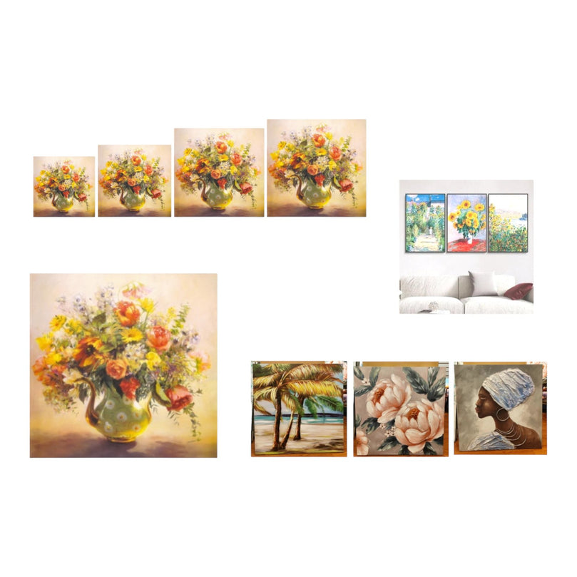 Pintura Al ¨®Leo (Pintada A Mano) Juego De 4 Piezas (50*50, 60*60, 70*70, 80*80) - Q&X