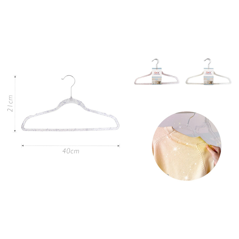 Perchas de plástico cristal 4 pcs 40x21 - Q&X