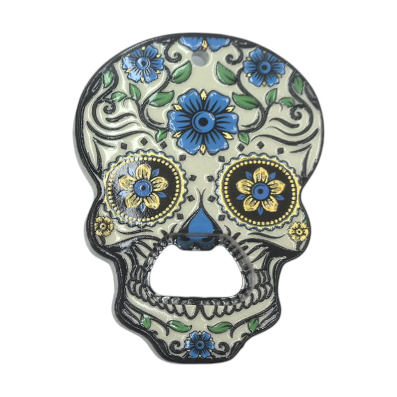 Abrebotellas en forma de calavera, 7.5*10 cm, estampado en caliente 3D