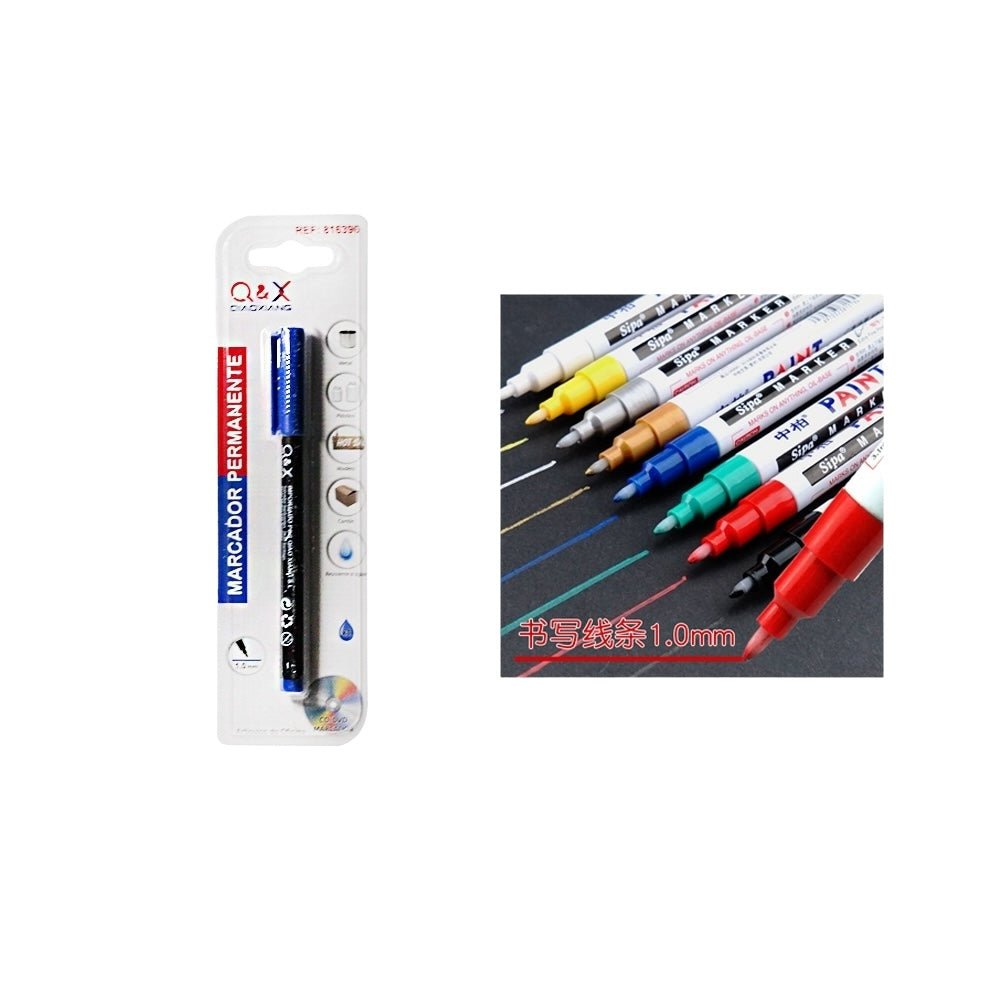 Marcador Permanente Azul Punta 1,0Mm - Q&X