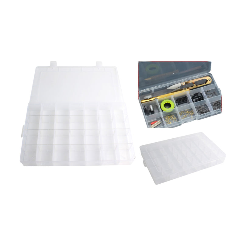 Caja De Plastico Desmontable De 28 Compartimentos 34,5*21,3*4,7 - Q&X