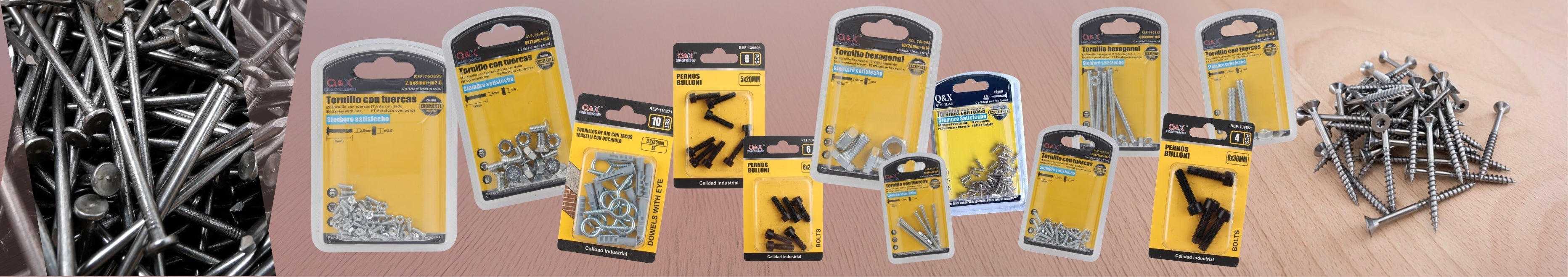 Tornillos, clavos y accesorios