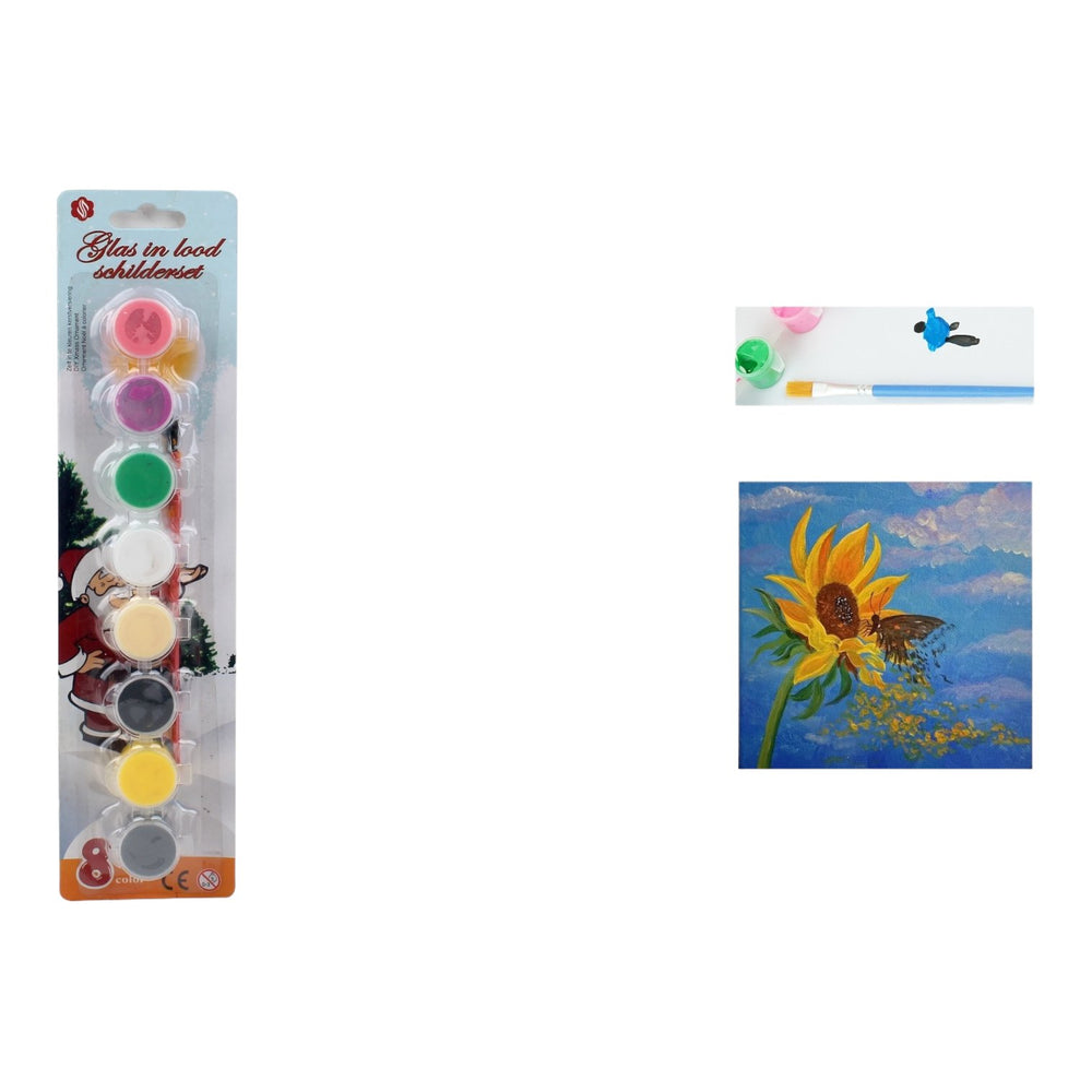 4Ml 8 Piezas De Pintura Acr¨ªlica + Blister De Pincel De Pl¨¢Stico - Q&X
