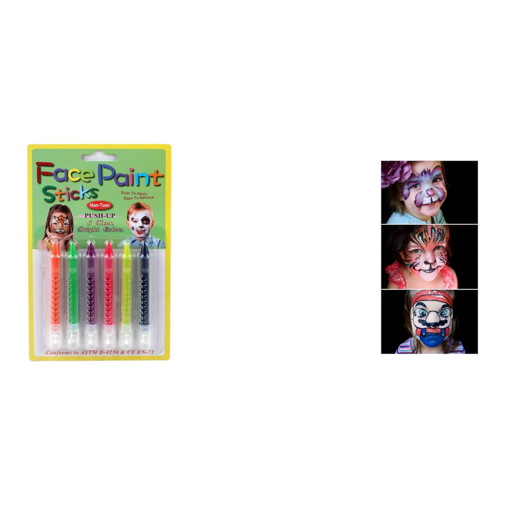 6 Rotuladores De Pintura Facial De Colores. - Q&X