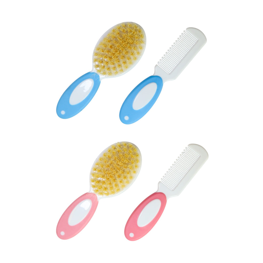 Set de Cepillo y Peine para Bebé, Cuidado Suave y Delicado