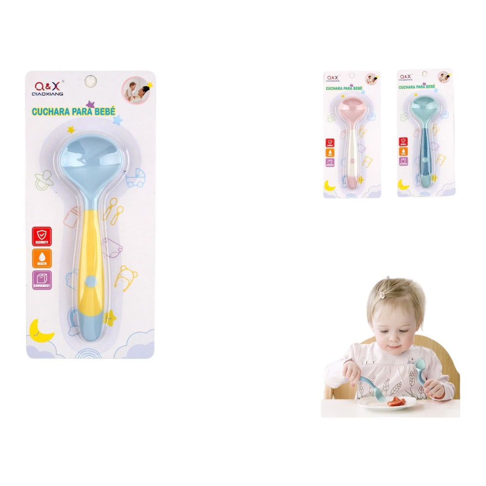 Jr-8004 Cuchara Grande Con Lunares Y Tarjeta De Succi¨®n, 3 Colores Mezclados - Q&X