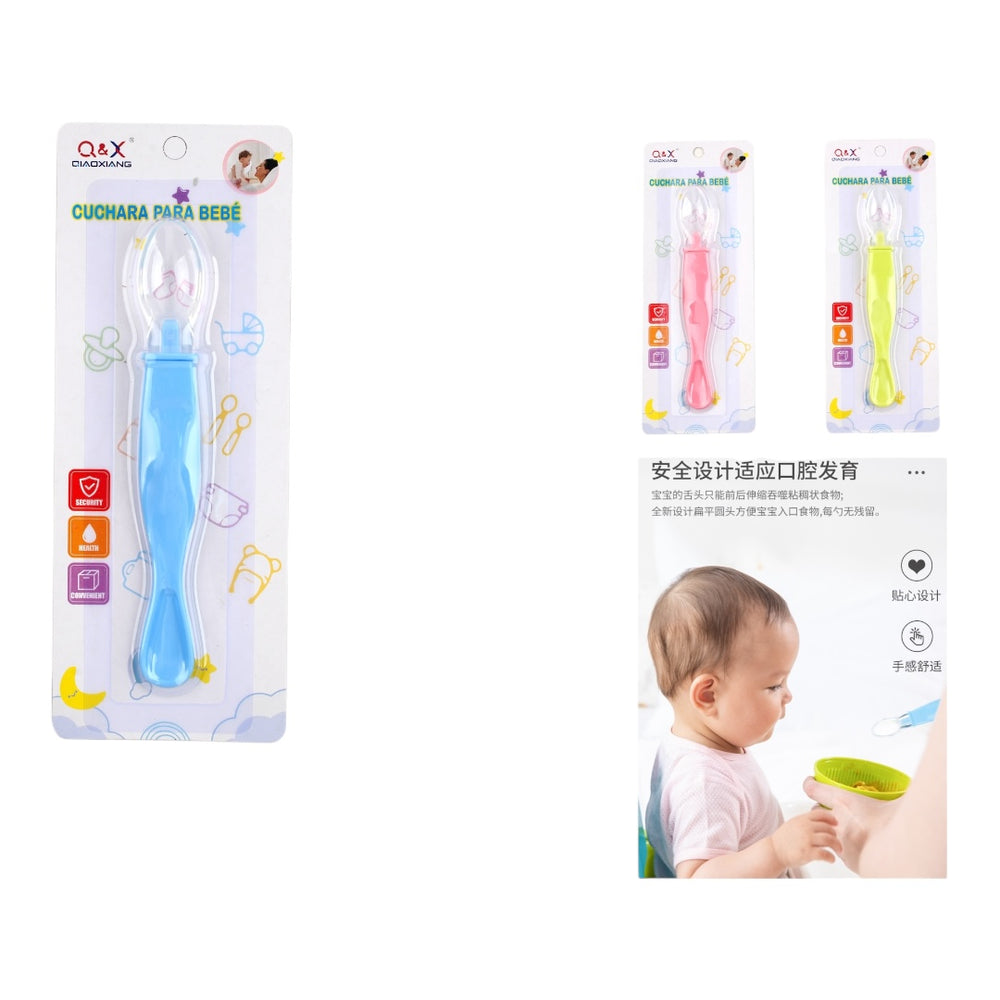 Cuchara De Silicona De Doble Cabeza Jr-8020 Mezclada Con 3 Colores - Q&X
