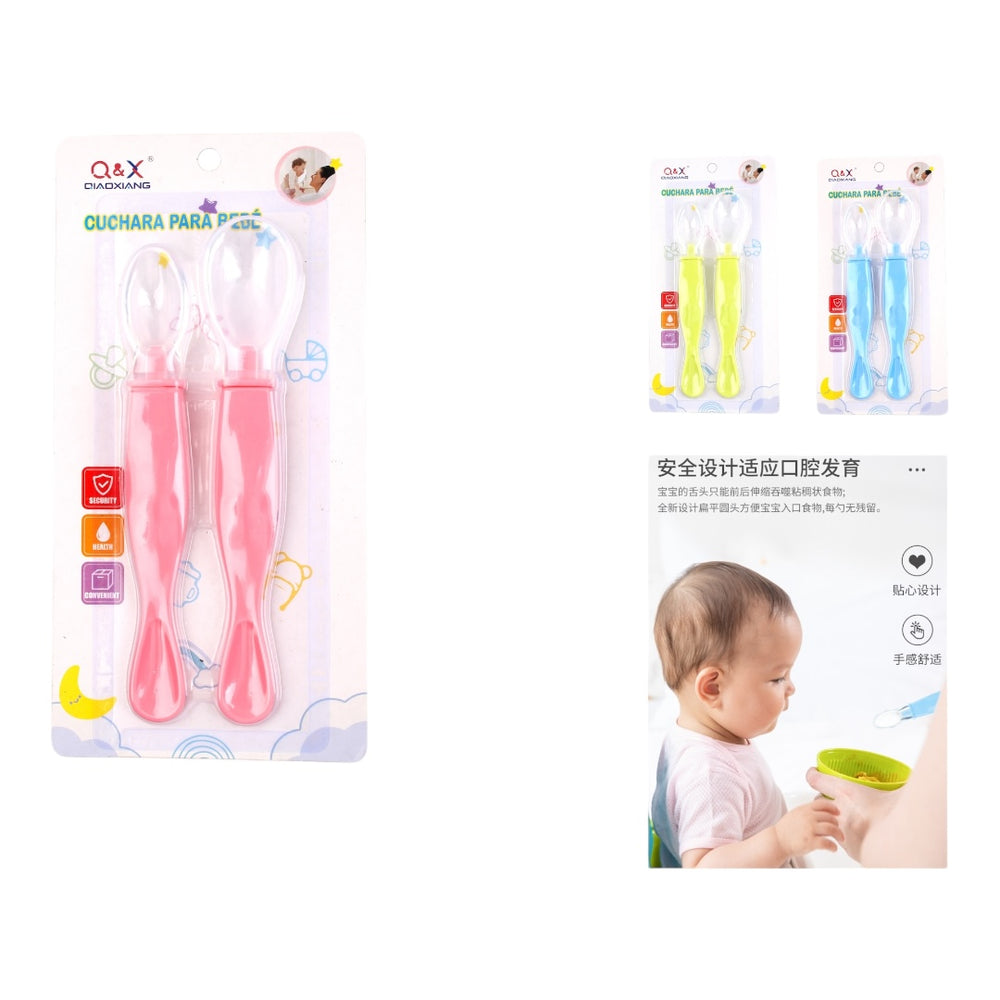 Juego De Cucharas De Silicona De Dos Cabezas Jr-8006, Mezclado 2 Colores - Q&X