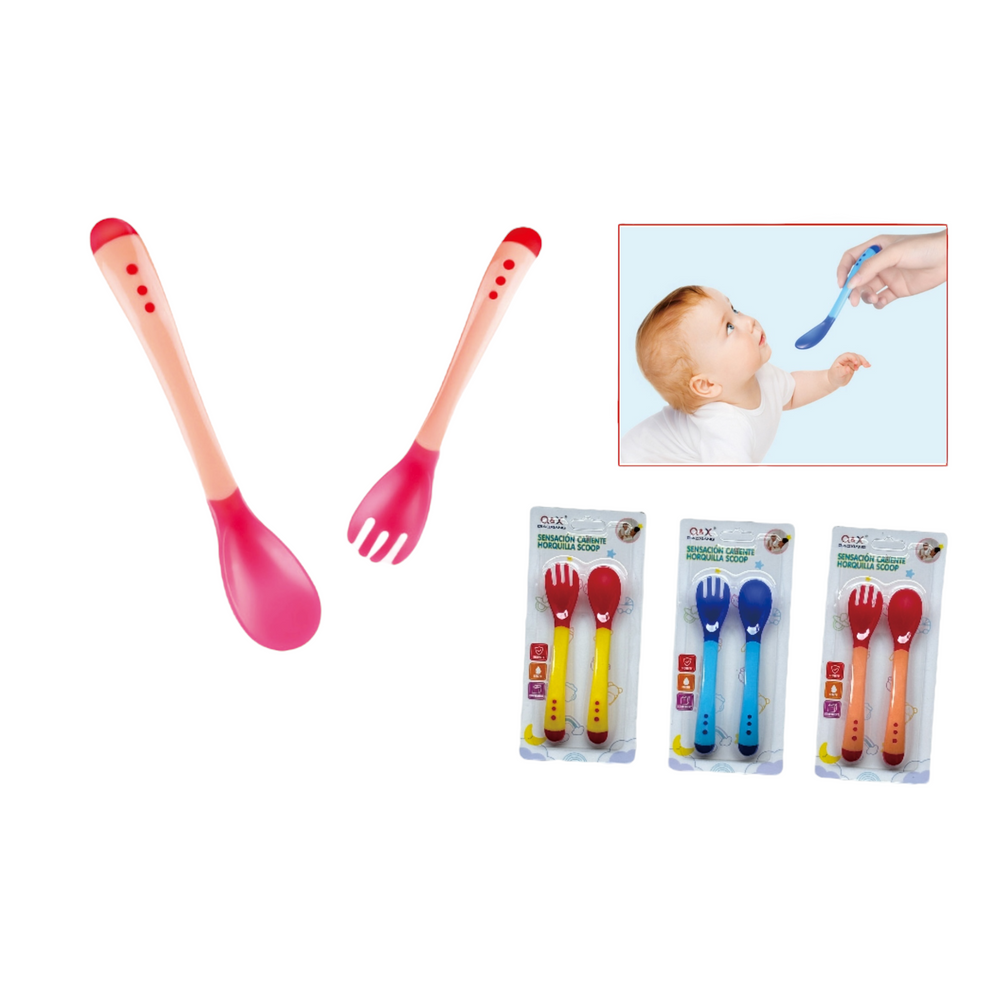Tenedor Y Cuchara Con Sensor De Temperatura - Q&X