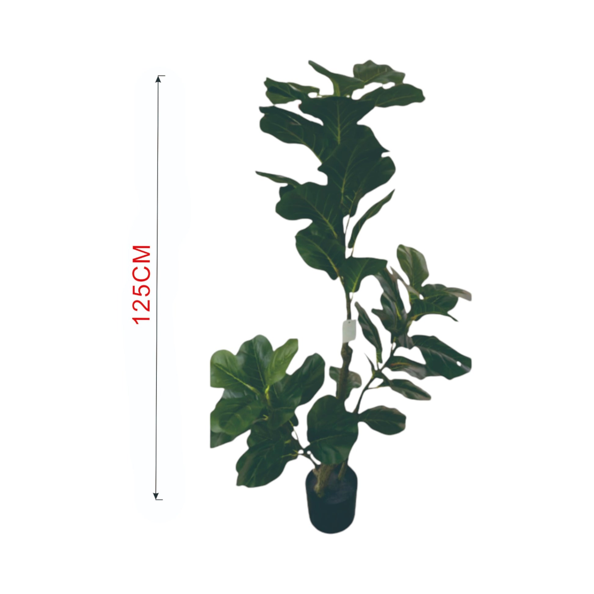 Planta Verde Simulada De Higo De Hoja De Piano De Poste Pequeño De 1,25 M (Sin Chasis) - Q&X