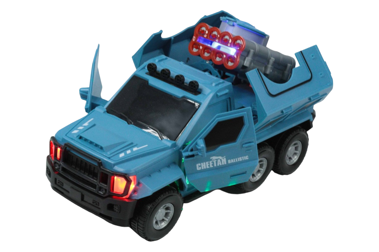 Auto con Lanza Tazos Verde y Azul