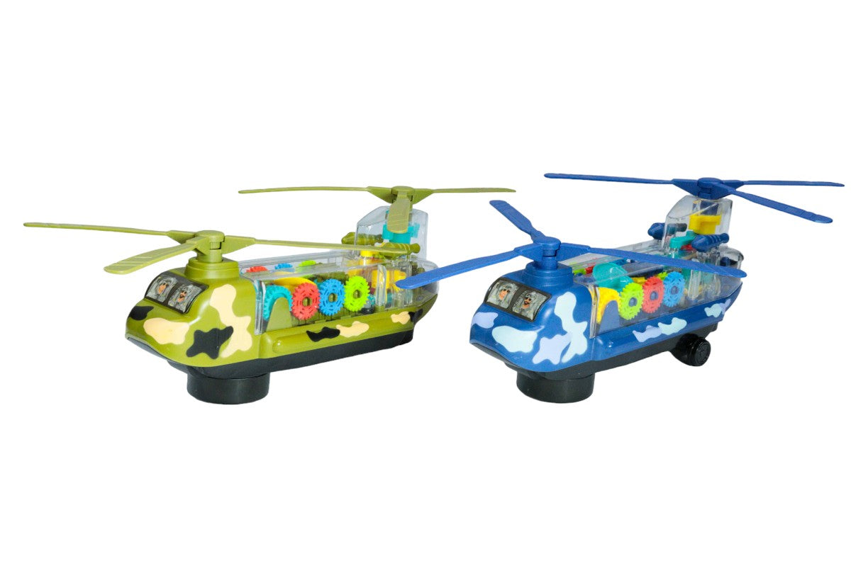 🚁 Helicóptero Militar con Luces y Movimiento