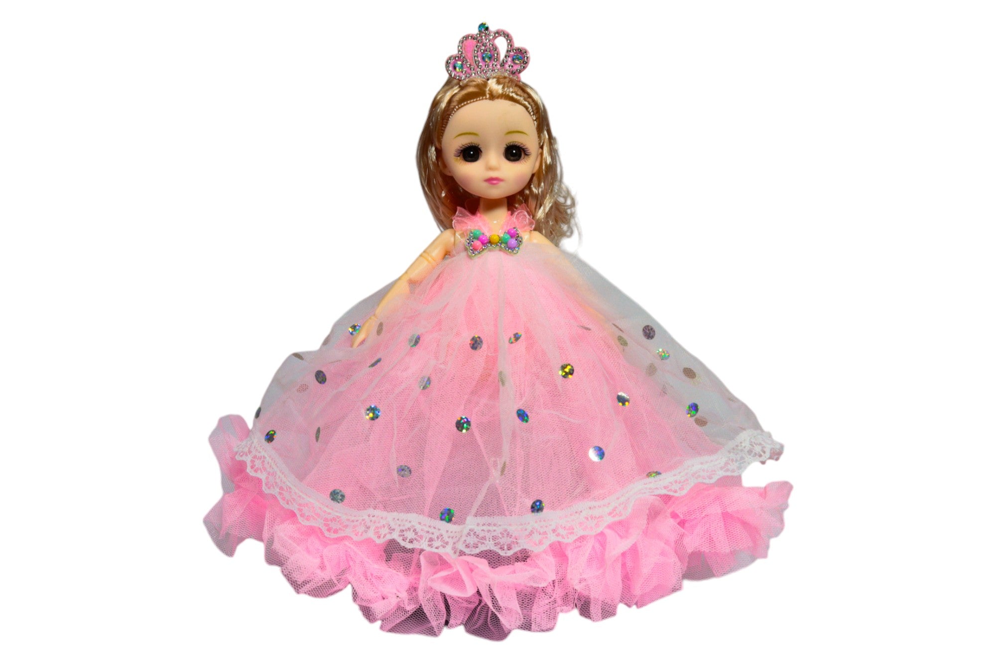 Muñeca Princesa con Luces y Música – 3 Capas de Encaje