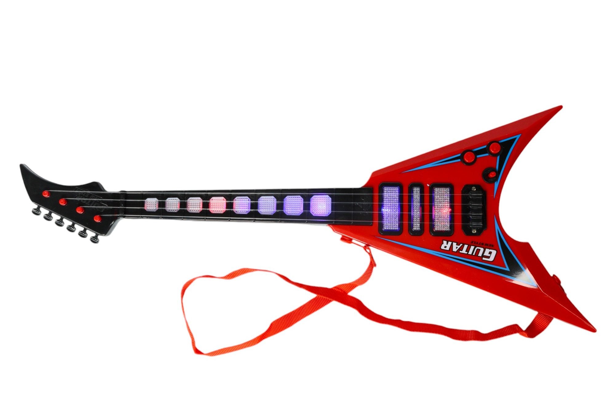 Guitarra en V de juguete roja o blanca