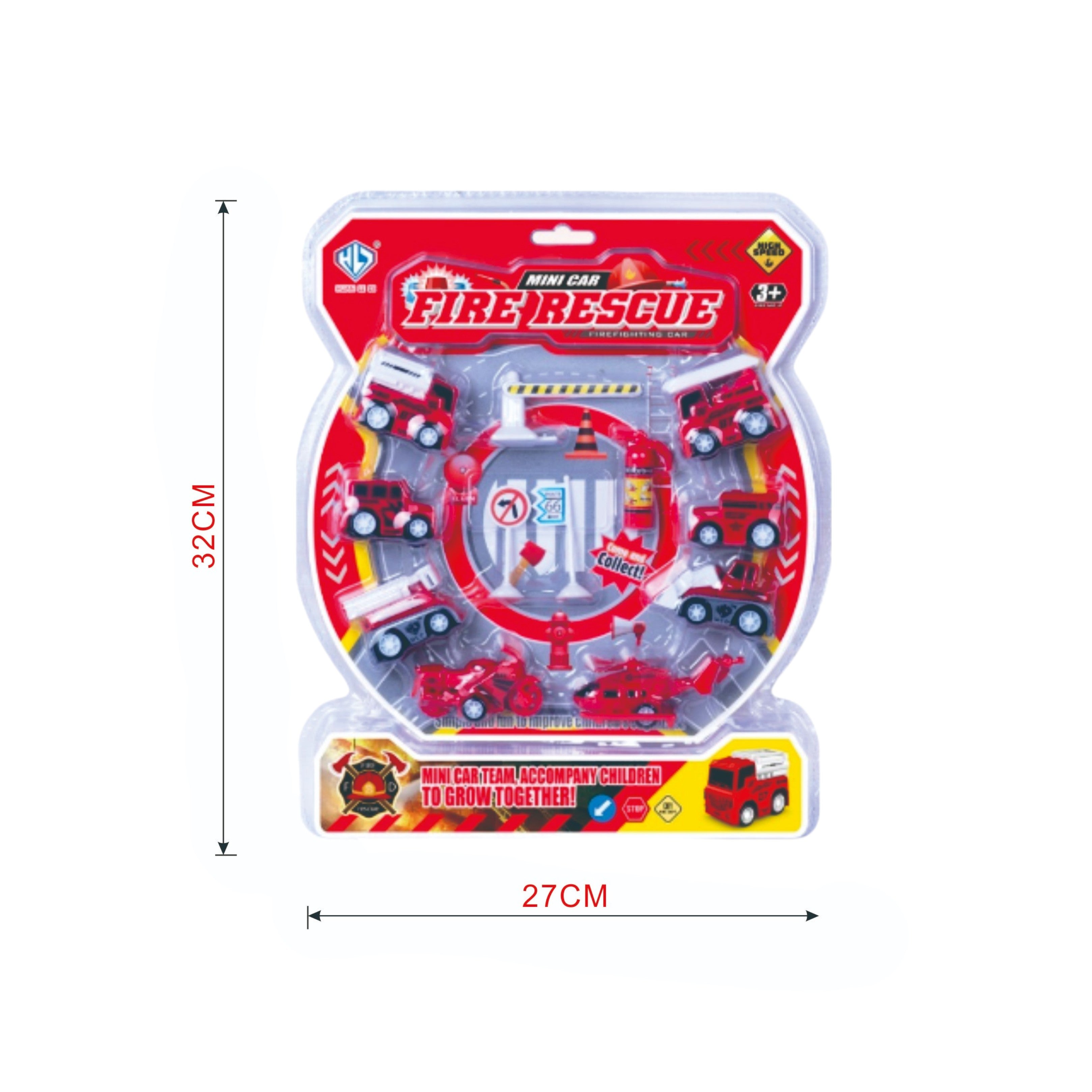 Set de Vehículos de Bomberos con Retroceso – 8 Piezas