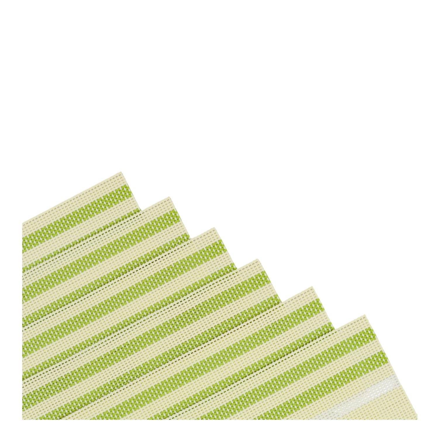 Conjunto de 6 manteles individuales rectangulares a rayas 30x45 cm