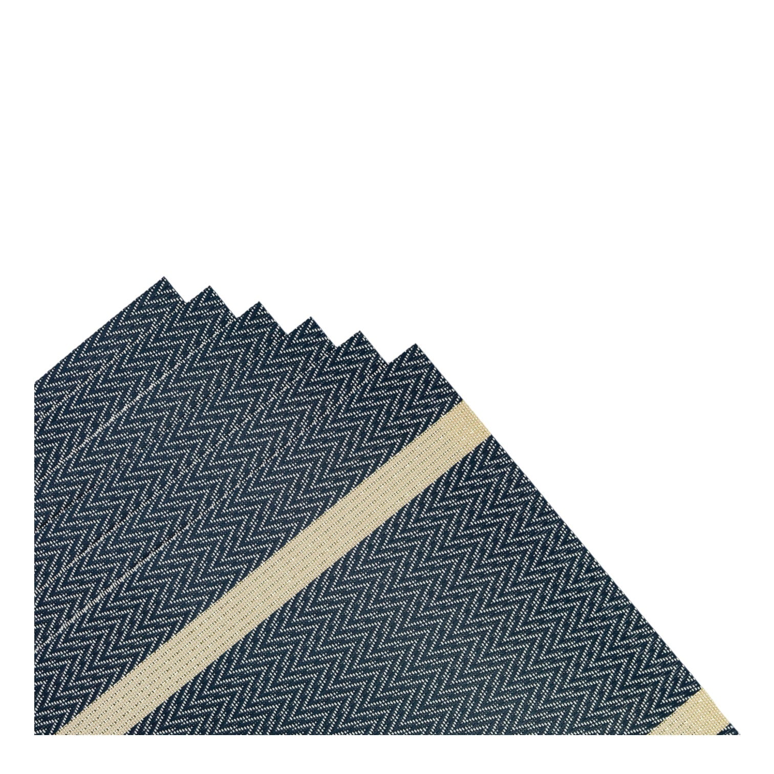 Set de 6 manteles individuales con detalles dorados 30x45 cm