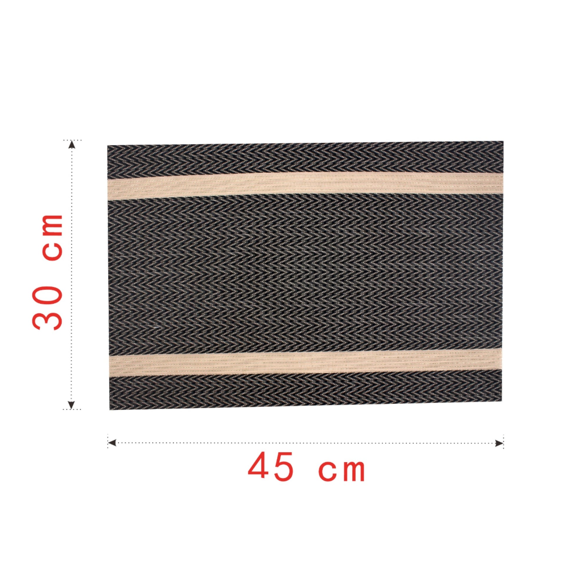 Set de 6 manteles individuales con detalles dorados 30x45 cm