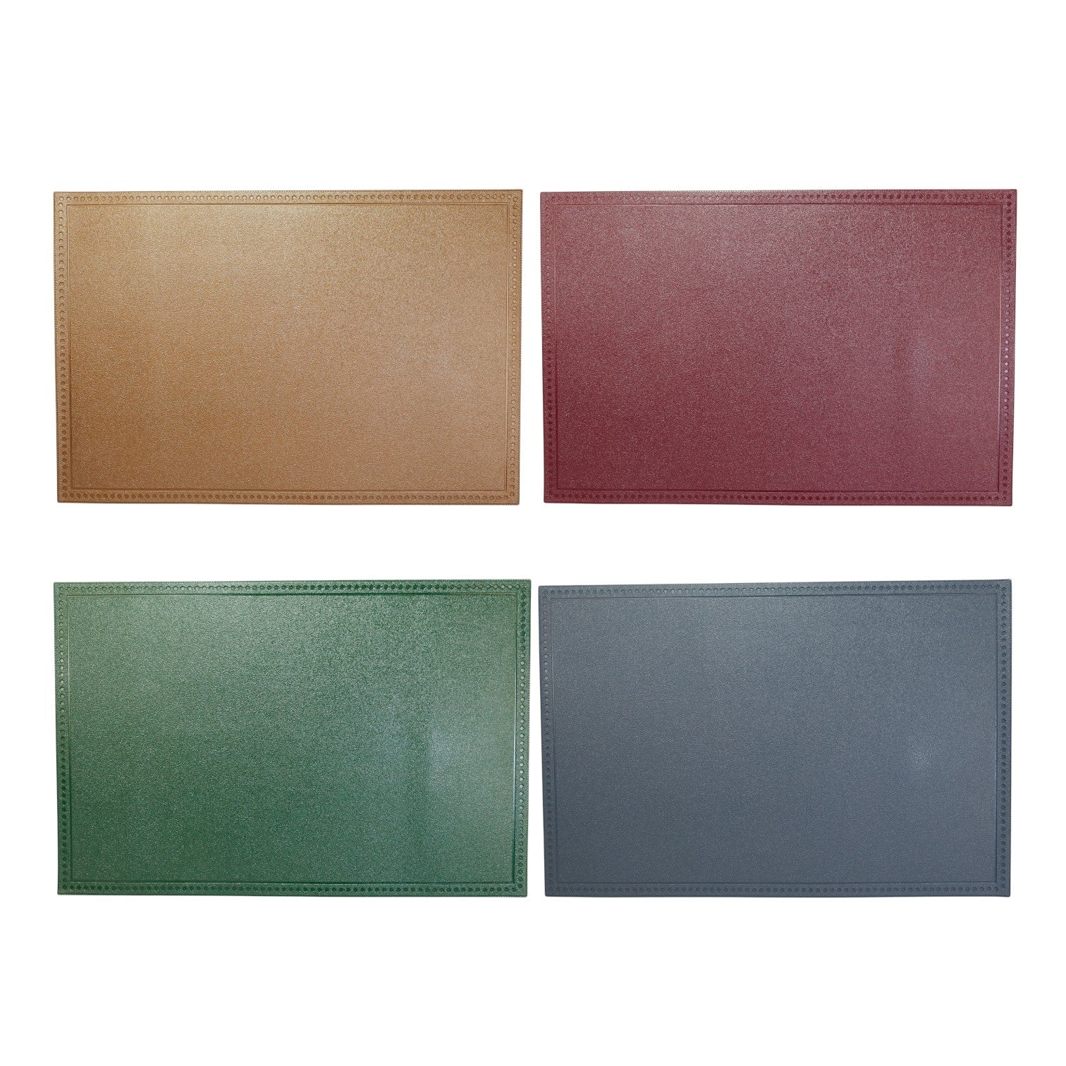 Mantel individual rectangular de cuero suave 30x45 cm