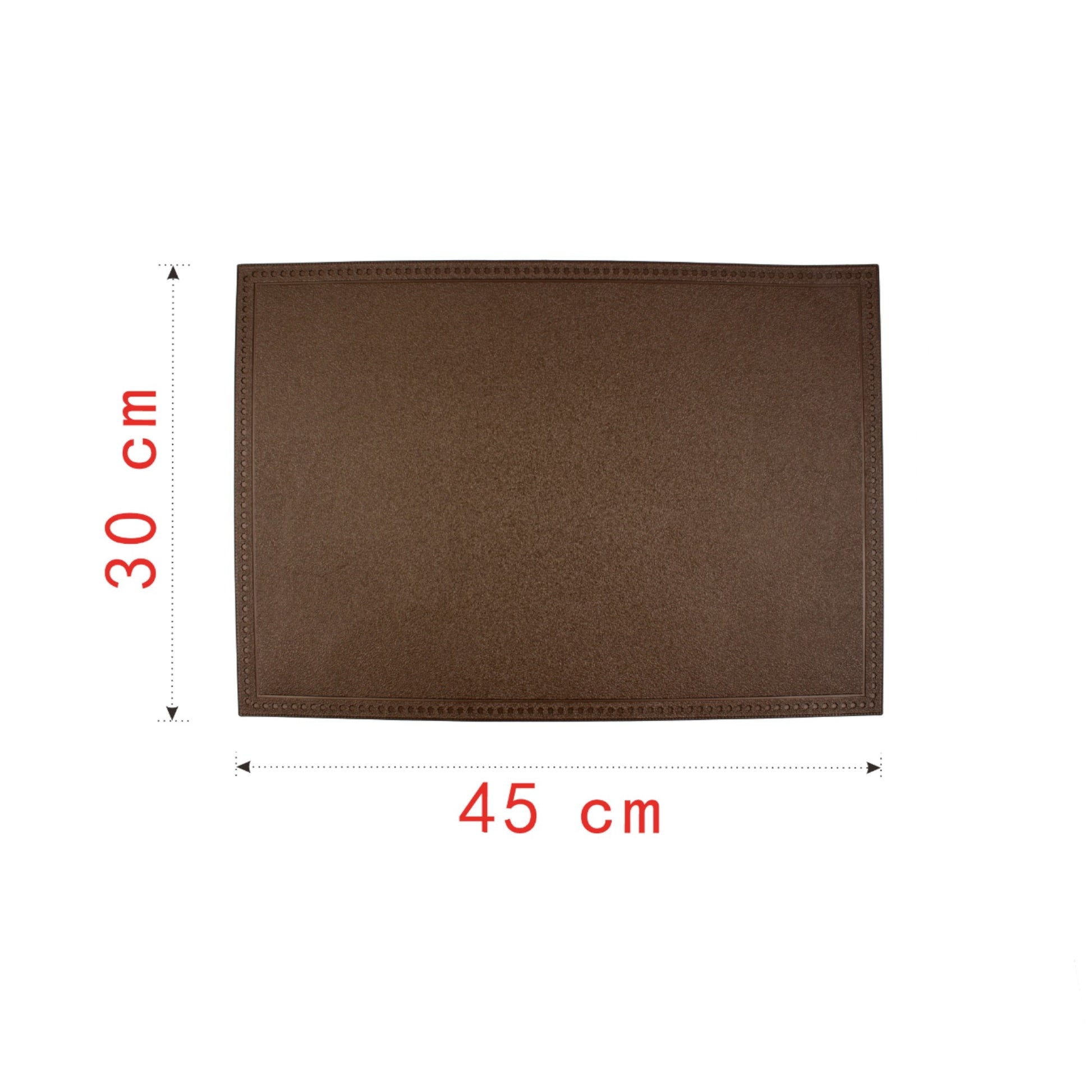 Mantel individual rectangular de cuero suave 30x45 cm