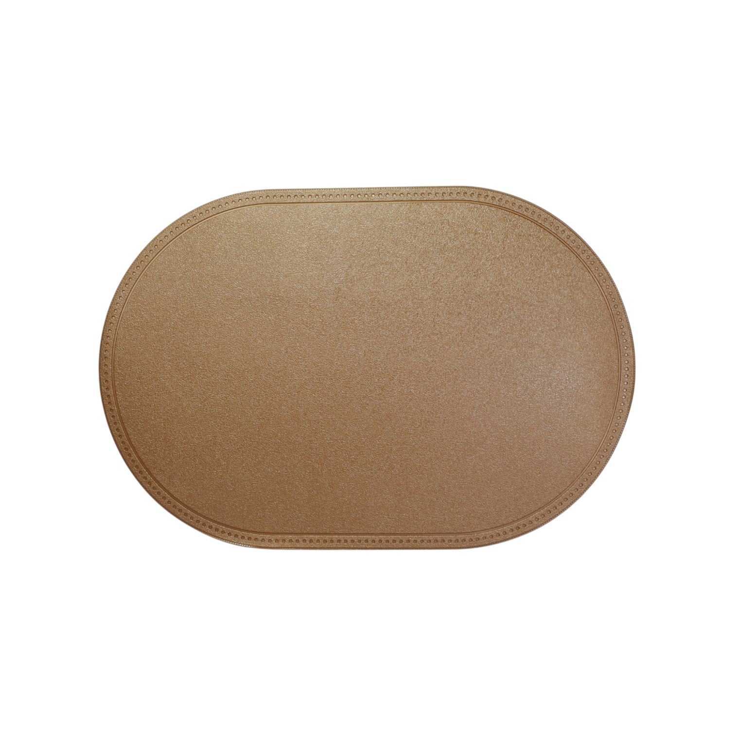 Mantel ovalado individual de cuero mate 30x45 cm