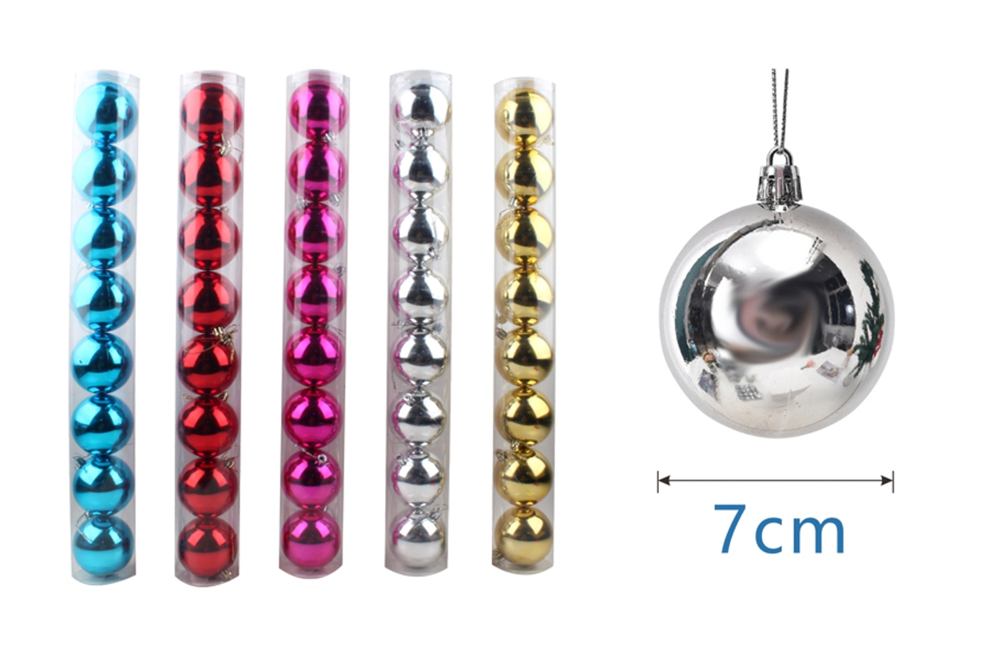 Bolas de Navidad 7cm 8/u - Q&X