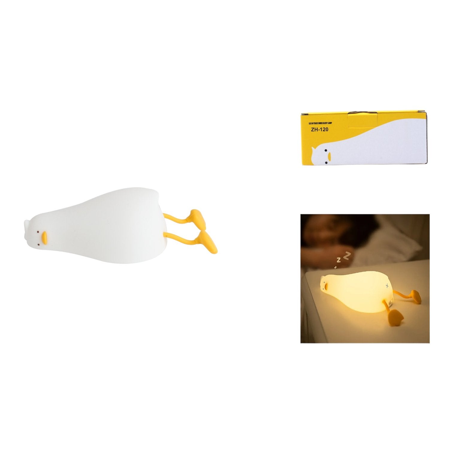 Luz Nocturna De Pato Plana Tipo C - Q&X