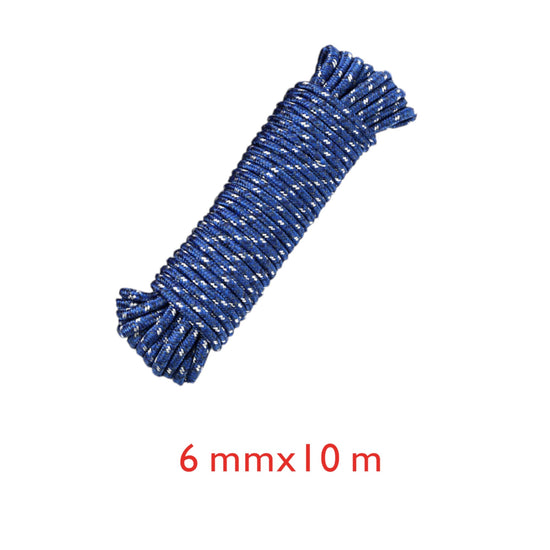 Cuerda de colgar ropa PE 6MM*10M con gancho azul modelo 54150 - Q&X