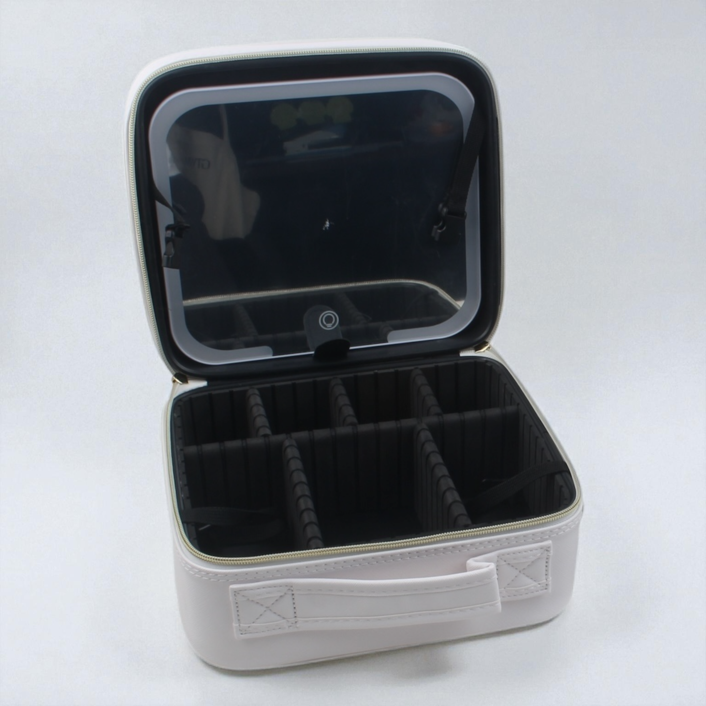 Maletín Organizador de Maquillaje Profesional con Espejo LED Táctil Q&X