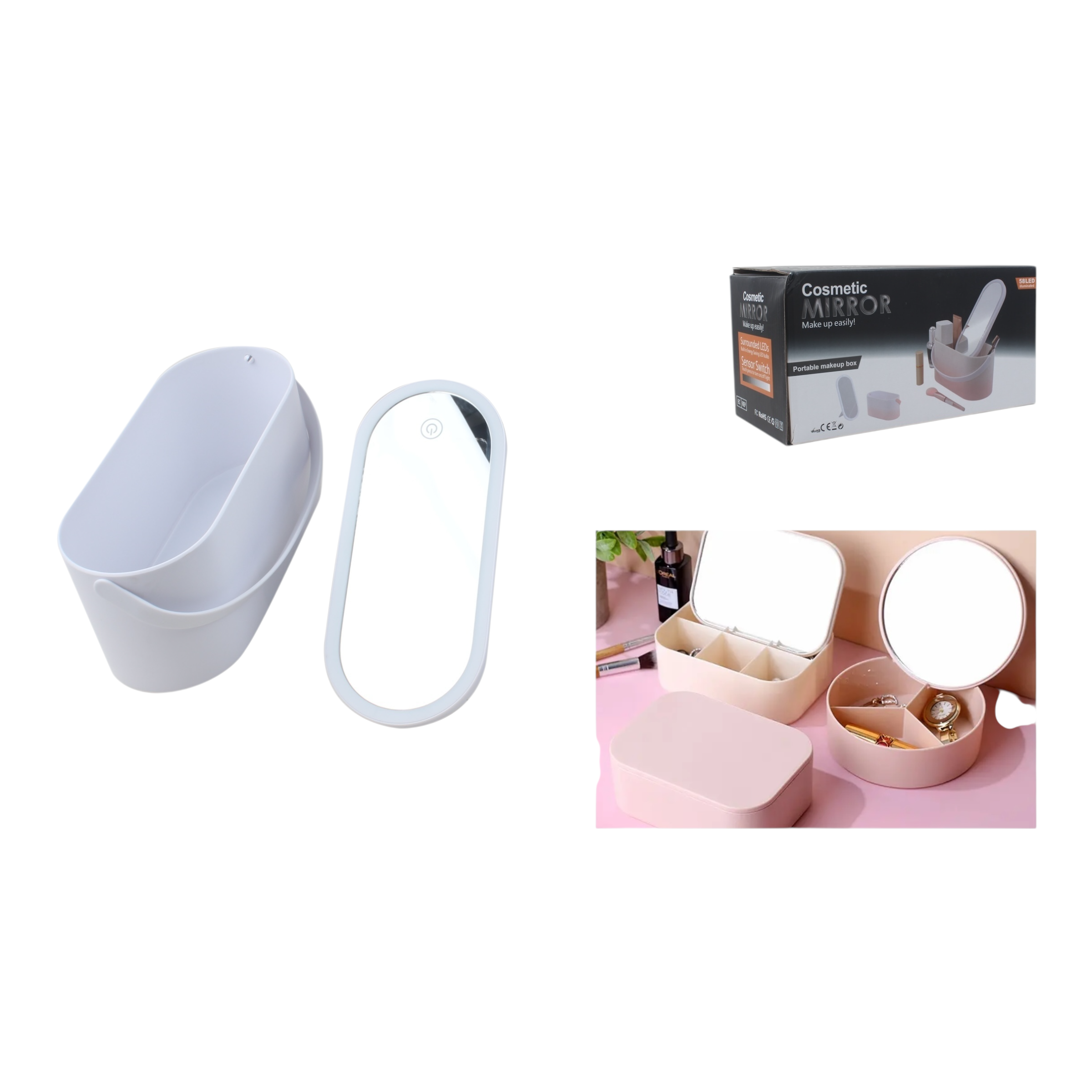 COSMETIQUERO LED ESPEJO