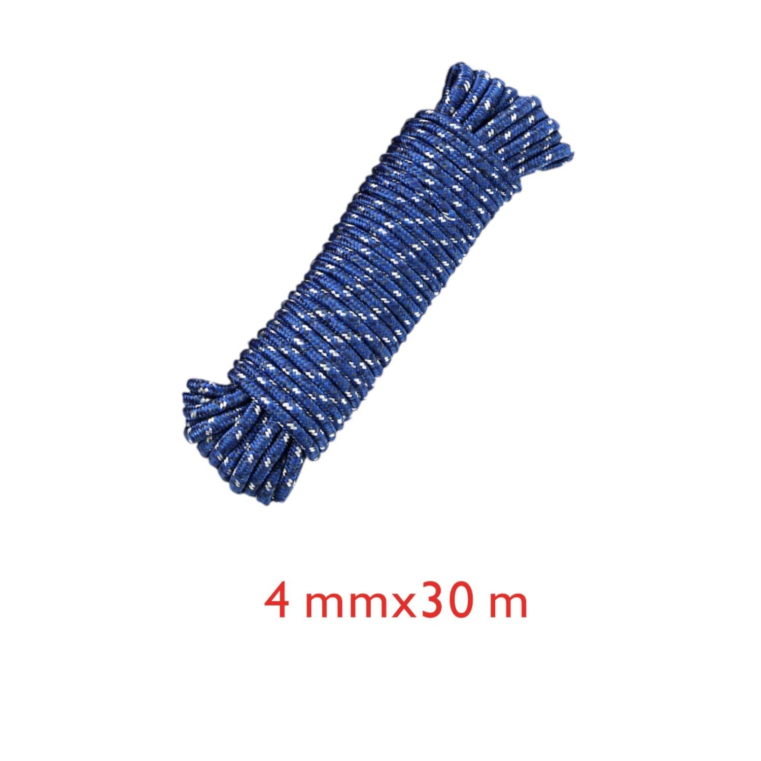 Cuerda de colgar ropa PE 4MM*30M con gancho azul modelo 54090
