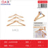 Percha de madera pack 3 unidades modelo WW06