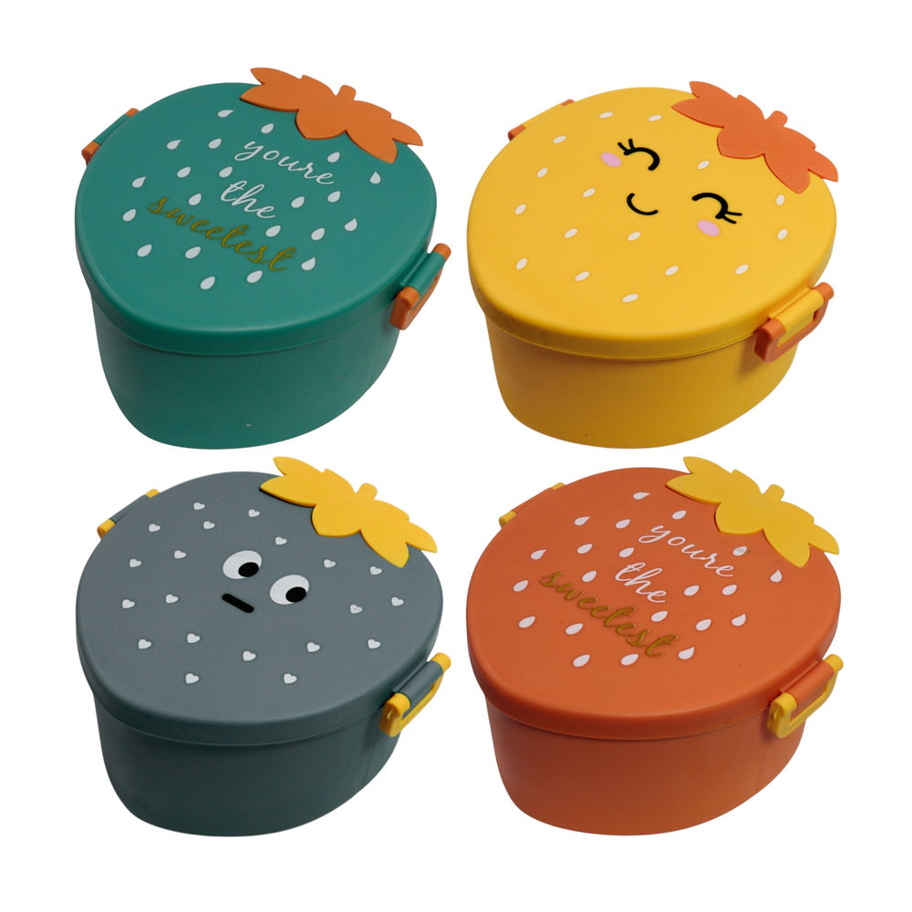 Lonchera Infantil con Forma de Fresa - 16×16×8.5 cm (1100 ml)