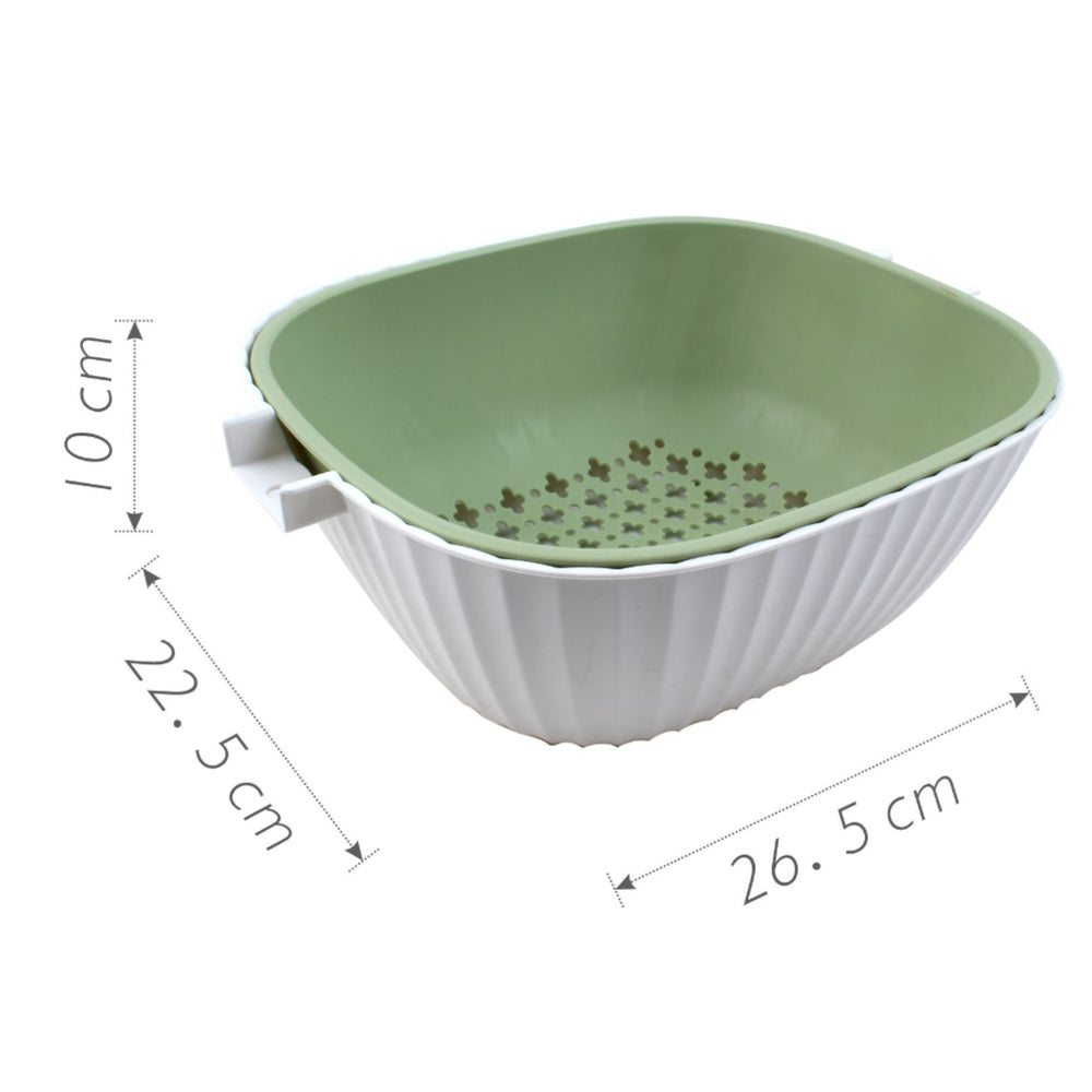 Lavaplatos compacto con desagüe integrado – 26.5 x 22.5 x 10 cm
