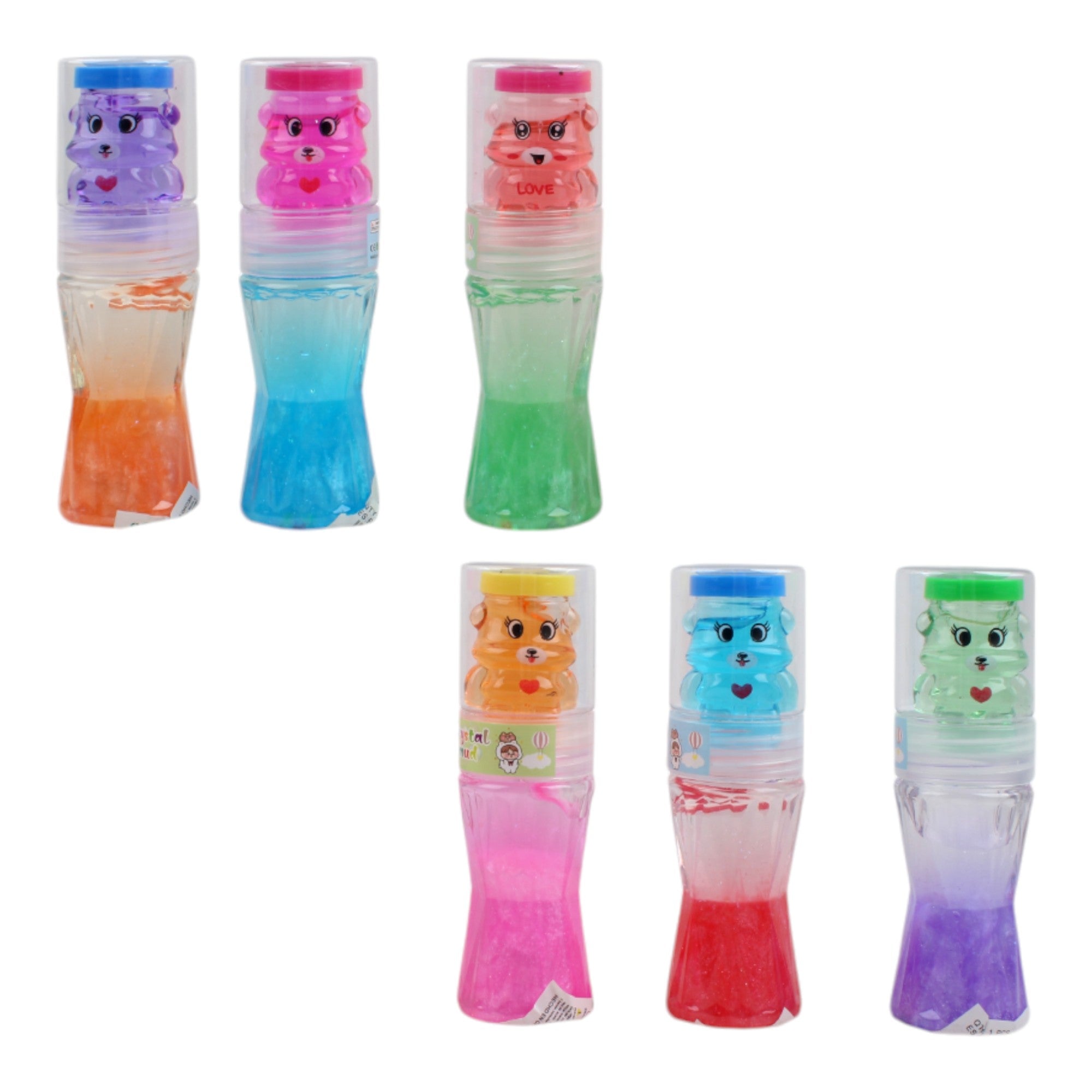 Slime con Tapa de Osito y Brillantina – 18 cm