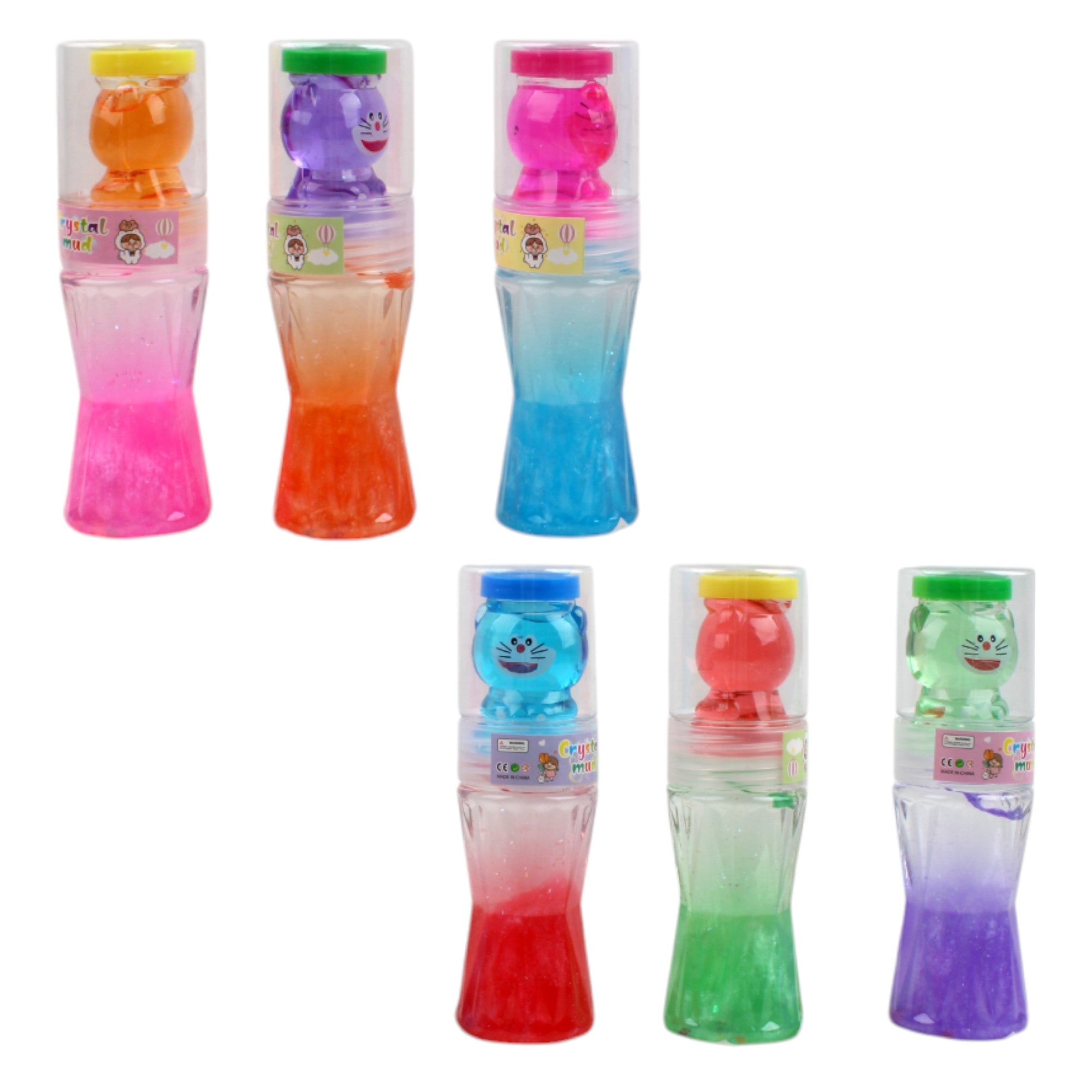 Slime con Tapa de Gatito y Figuras Flotantes – 18 cm
