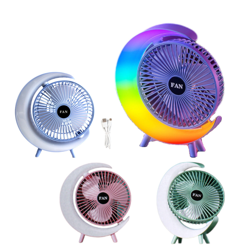 Ventilador De Escritorio Con Iluminaci¨®n Gradiente S24 - Q&X