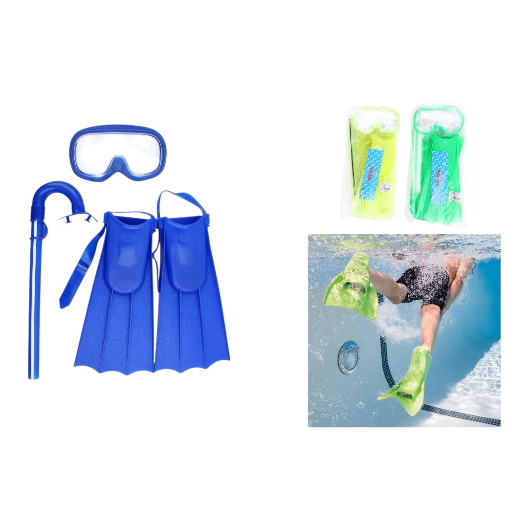 🐬 Set de Buceo Infantil– Máscara, Aletas y Snorkel