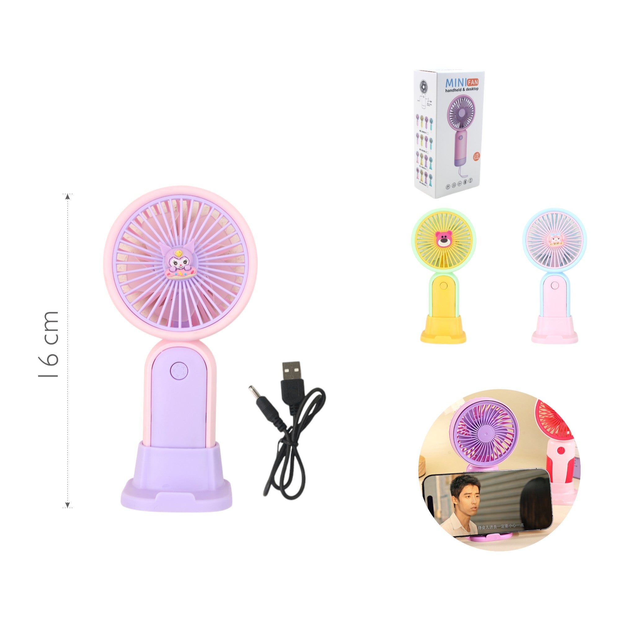 Mini Ventilador de Mano Recargable Modelo 99010-5