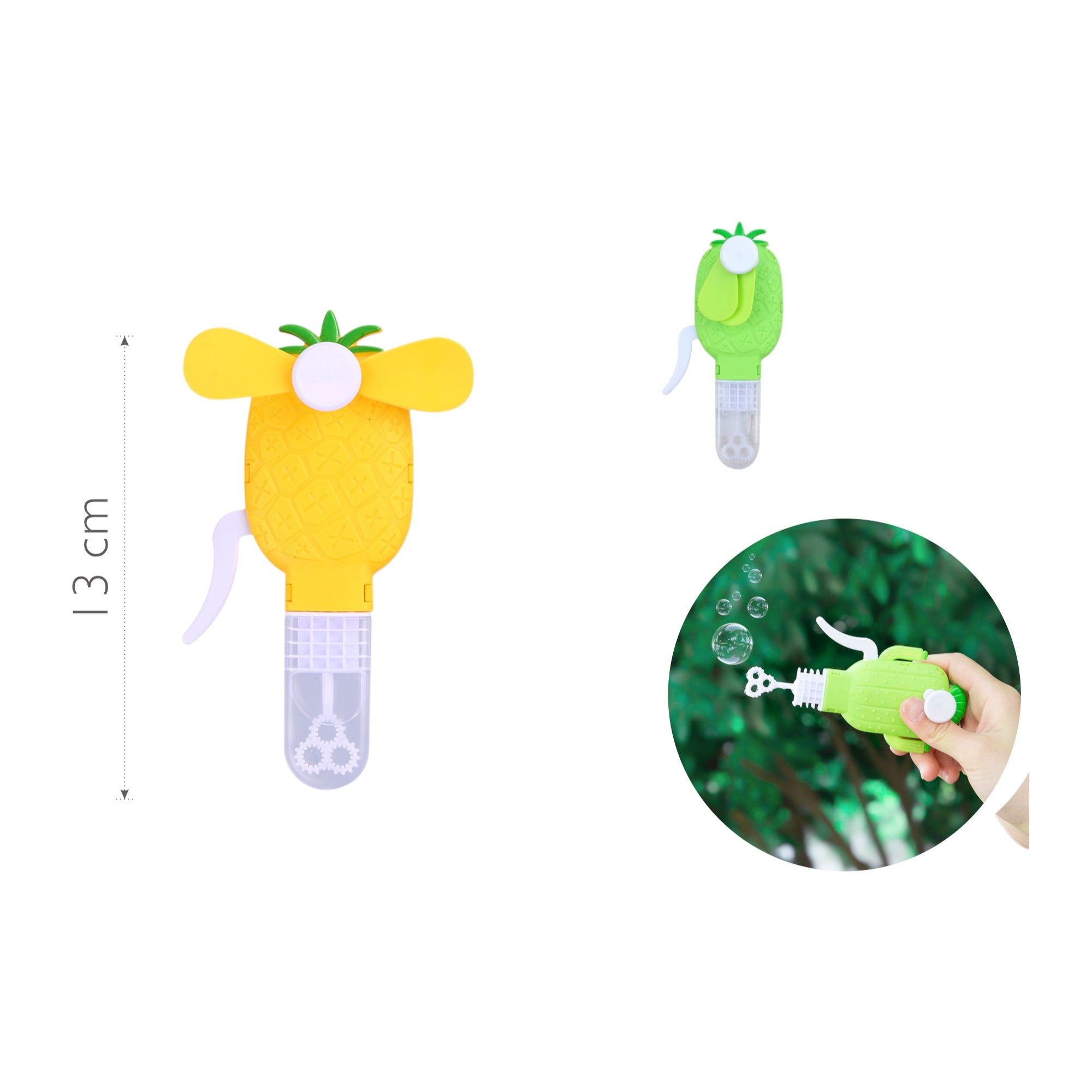 Ventilador de Mano con Burbujas - Diseño Piña