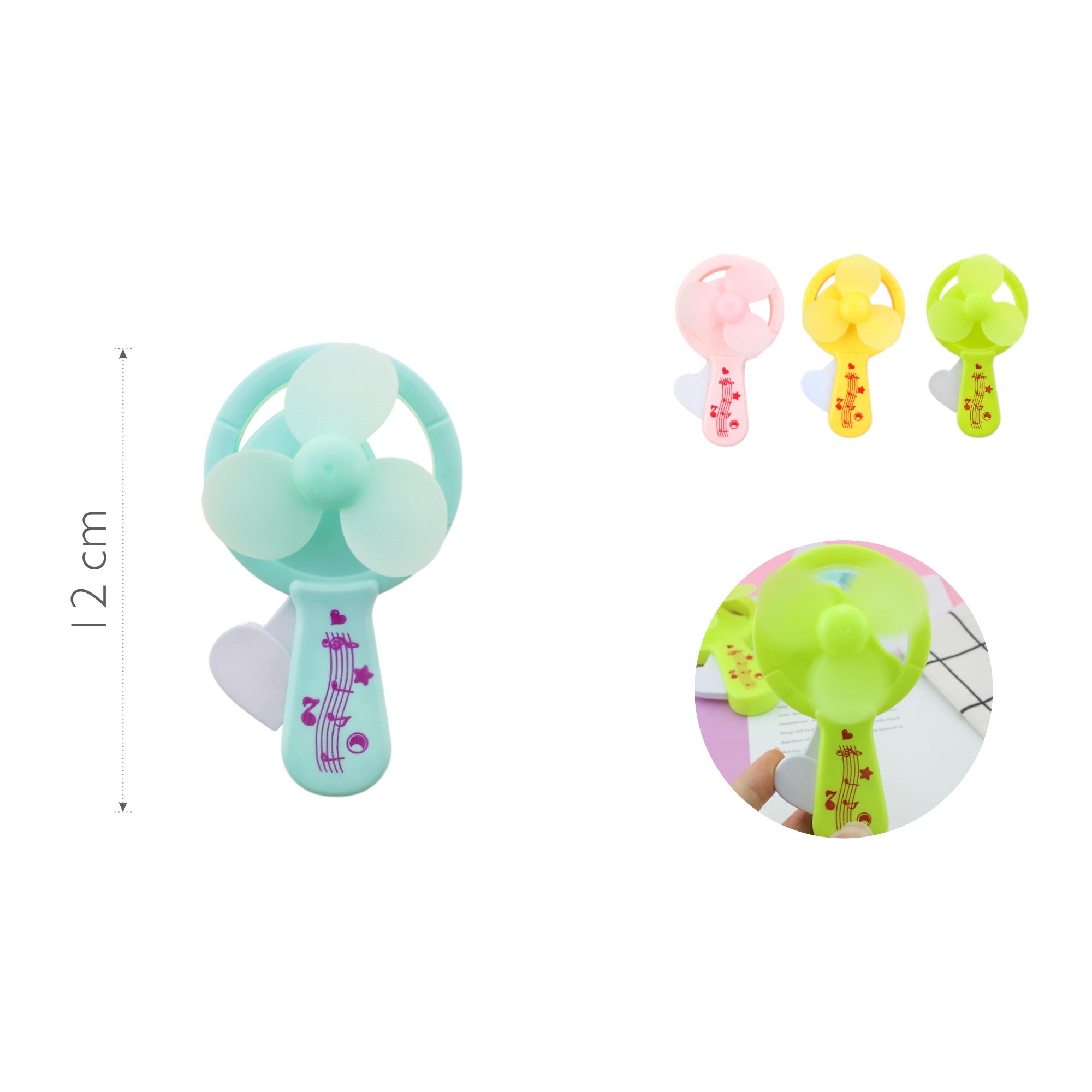 Ventilador Manual Infantil con Diseño de música
