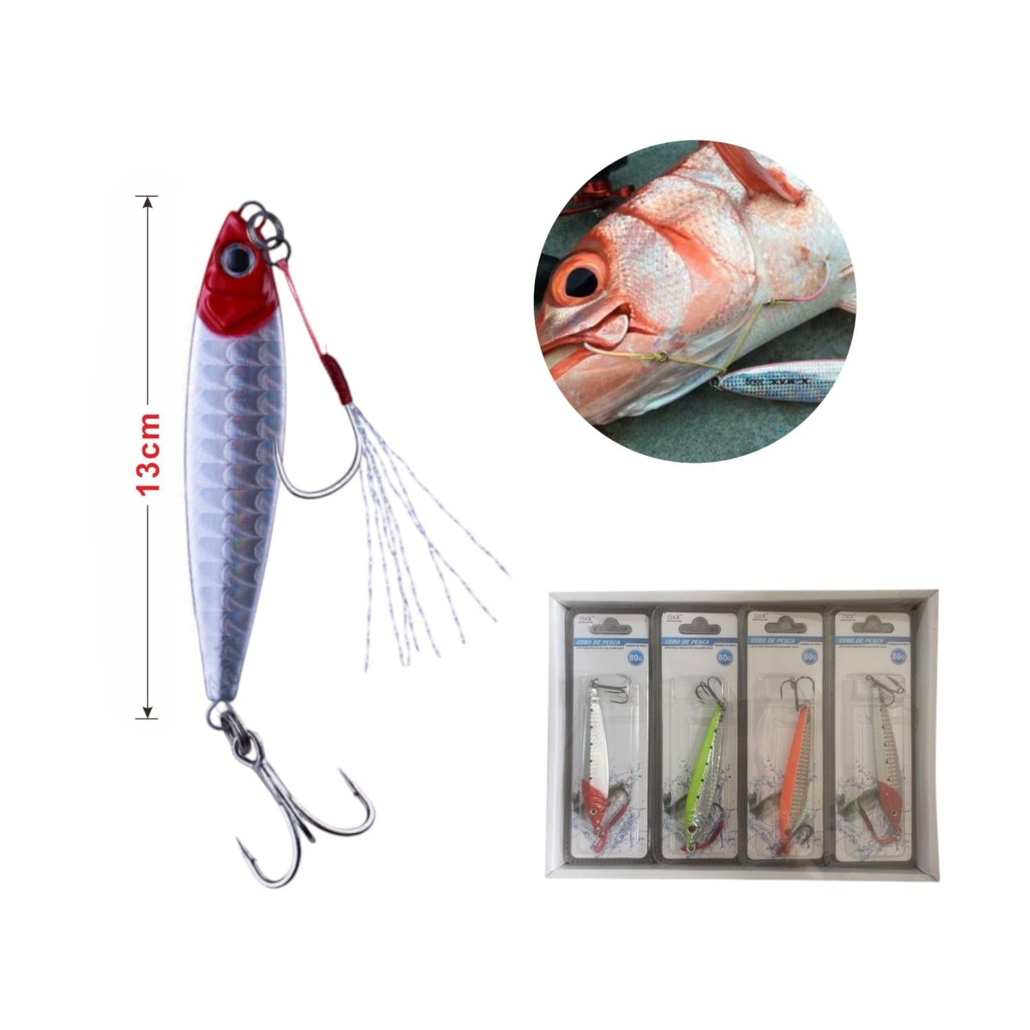 (Juguete artificial) Plomo de pesca 1010-80G con triple gancho
