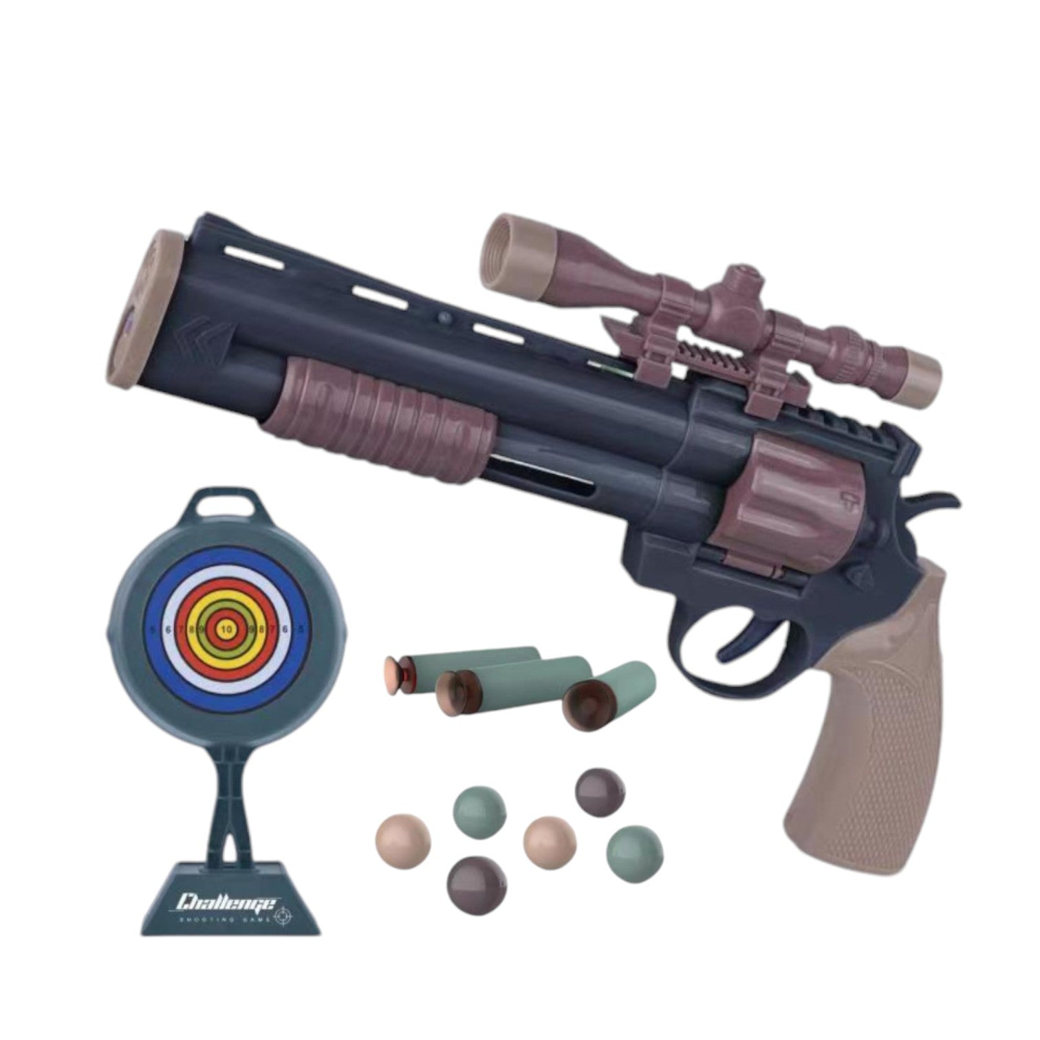 Set de Pistola ﻿de Juguete con Blanco