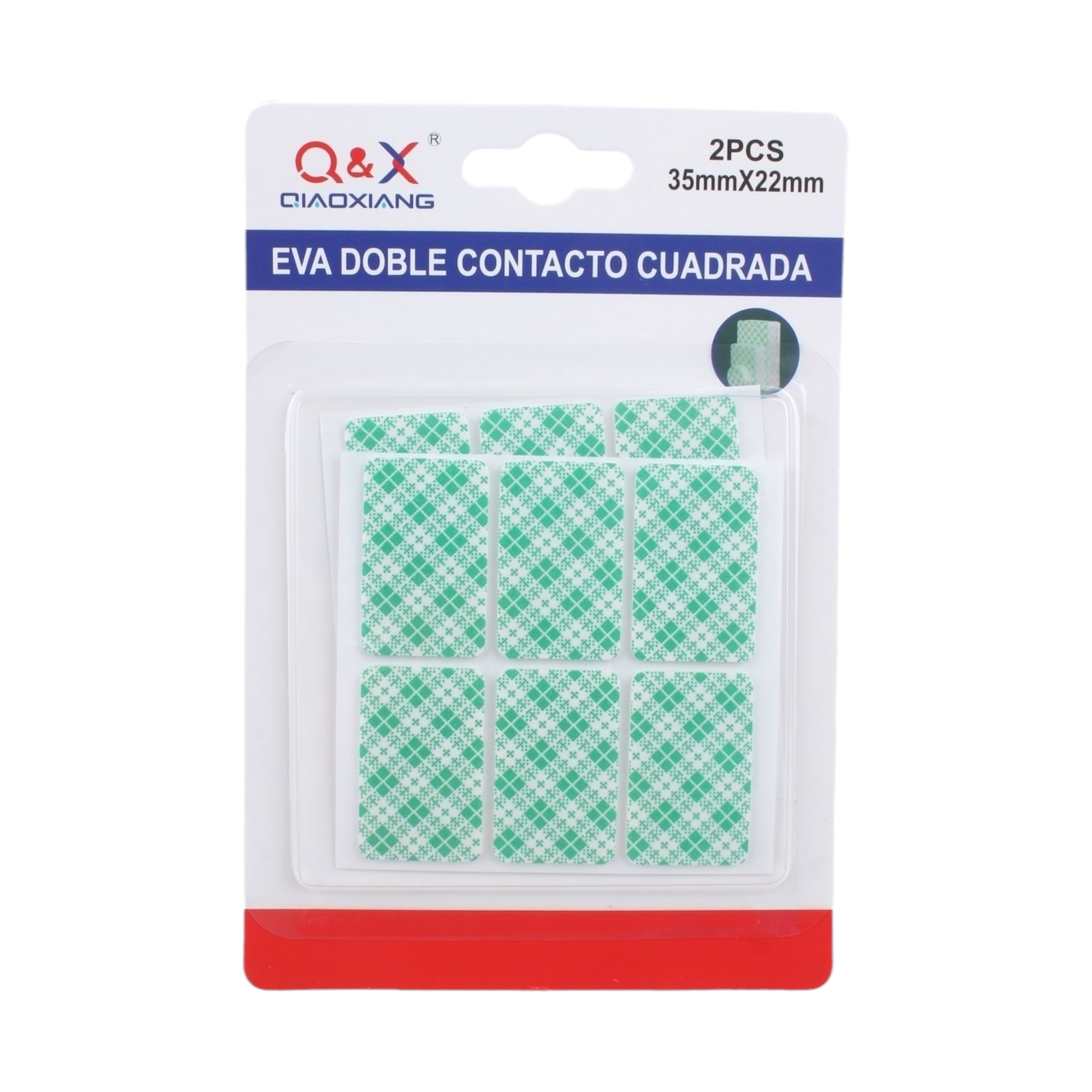 Cinta EVA doble cara cuadrada 35 x 22 mm pack 2