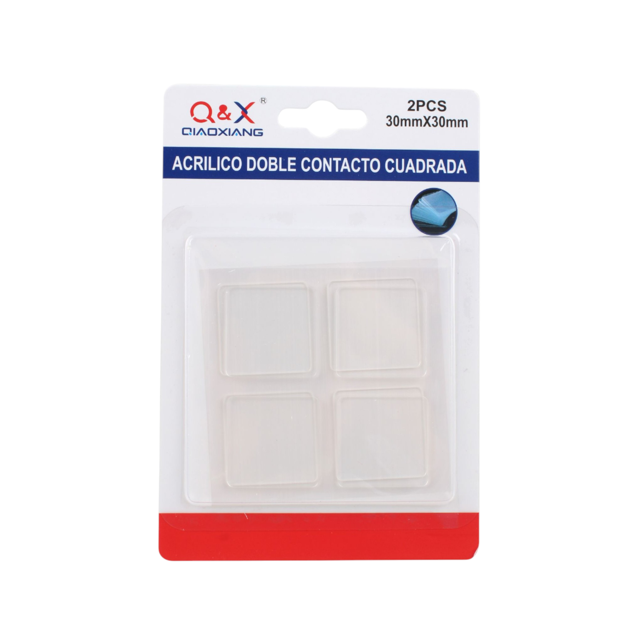 Placas acrílicas troqueladas 30 × 30 mm (2 pzs)