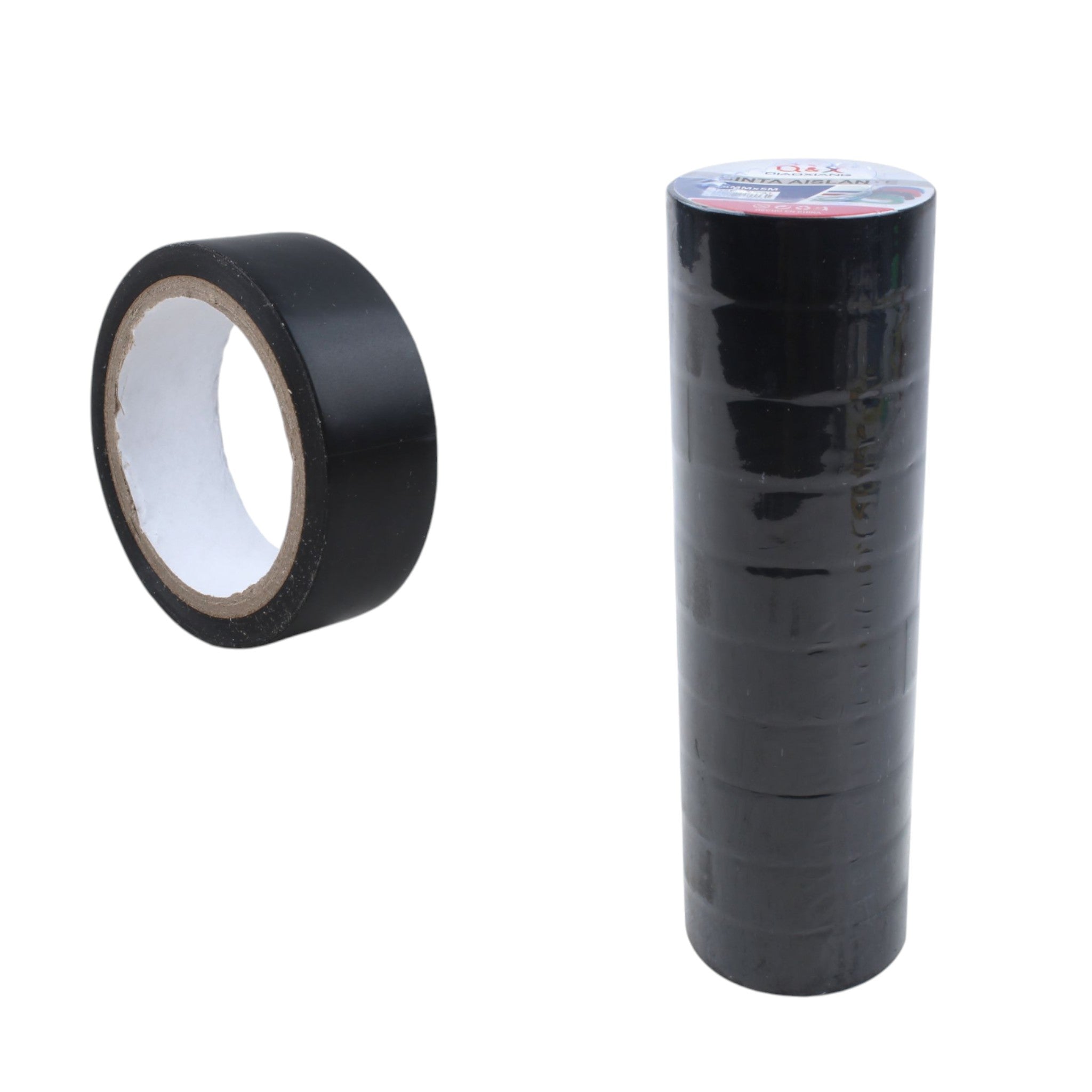Cinta aislante eléctrica negra 1,8 × 5 m, blister 10 pcs
