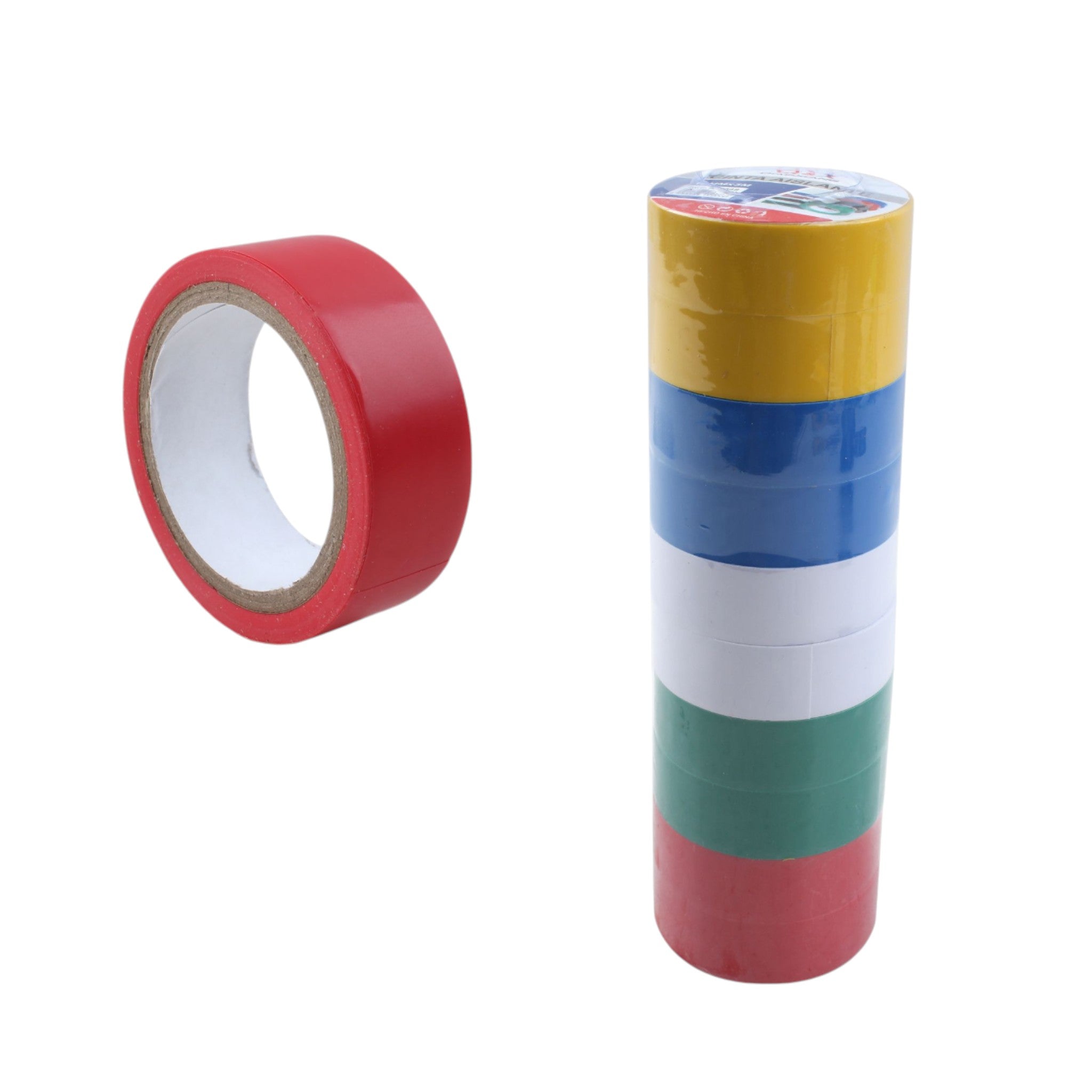 Cinta aislante eléctrica color 1,8 × 5 m, blister 10 pcs