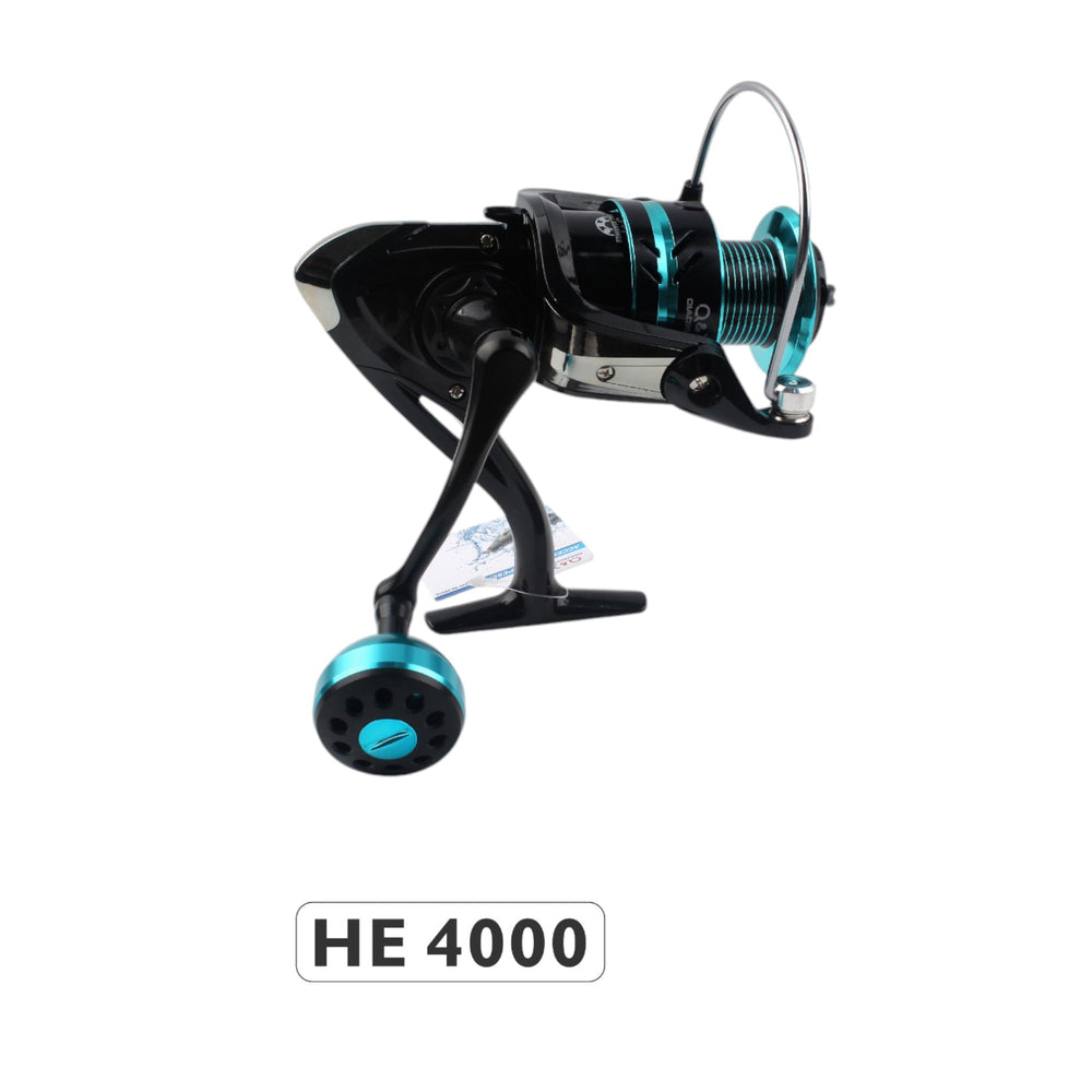 Carrete de pesca metálico HE4000 (versión agua dulce/con mango de metal) - Q&X